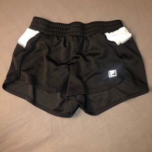 Small black running shorts